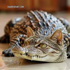Crococats 😹 How Ai imagines a hybrid of a cat and a crocodile