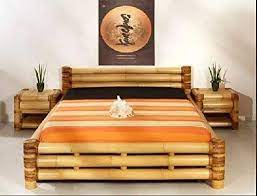 luxury bamboo queen bed and nightstands meuble bambou chambre en osier lit bambou