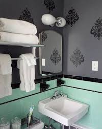 Black And Gray Bathroom Tiles Vintage Tile Scrapbook Hanbury House Black Tile Bathrooms Retro Bathrooms Green Bathroom