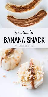 Healthy Banana Bites Easy Snack Recipe Raising Time Recipe Healthy Sweet Snacks Easy Snacks Almond Butter Banana Bites