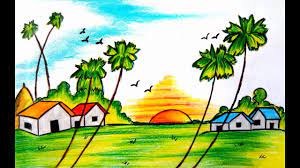 Find the right instructor for you. Landscape Drawing Book Pdf Best Of Village Scenery Drawing At Getdrawings Landscape Drawings Easy Landscape Paintings Easy Nature Drawings
