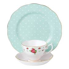 Royal albert tea cup and saucer chintz pink polka rose teacup mug england. Royal Albert Modern Vintage Polka Rose Set 3pce Peter S Of Kensington