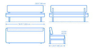 Ikea futon sofa beds are an excellent way to while away the evening. Ikea Ypperlig Sleeper Sofa Dimensions Drawings Dimensions Com