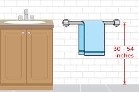 Proper Height For Towel Bar Installation Hunker Towel Bar Bathroom Towel Bar Towel Bar Height