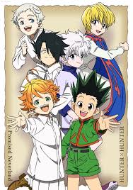 To become a hunter, he must pass the hunter examination, where he meets and befriends three other applicants: The Promised Neverland And Hunter X Hunter Hunterxhunter