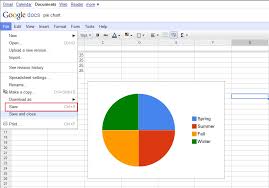 how to create a pie chart in google docs