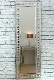 Broadway glass & mirror is a name you can trust! Alma Silver Crystal Glass Frame Long Dress Wall Mirror 48 X 16 Large 80 00 Picclick Uk