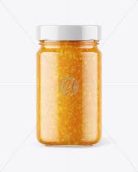Download Clear Glass Jar With Blueberry Jam Mockup Yellow Author