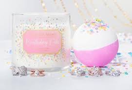 Birthday Cake Scented Candles Birthday Cake Candle Bath Bomb Set Charmed Aroma Bath Bombs Bath Candles Birthday Cake With Candles
