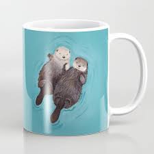 Buy Otterly Romantic Otters Holding Hands Coffee Mug By Whenguineapigsfly Worldwide Shipping Available At Societ Mugs Otters Holding Hands White Coffee Mugs