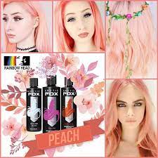 Get The Perfect Peach Colored Hair Using Arctic Fox Hair Colors Www Rainbowheadph Com 4oz Arctic Fox Hair Color Peach Hair Dye Peach Hair