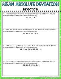 Mean Absolute Deviation Digital Interactive Math Notebook