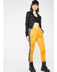 Black And Yellow Kappa Tracksuit 222 Banda Astoria Slim Track Pants Dollskill Kappa Streetstyle Authentic Yellow Slim Track Pants Fresh Outfits Kappa Tracksuit Retro Leggings