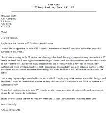 It Systems Administrator Cover Letter Example Lettercv Com