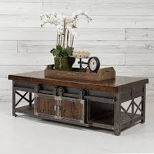 The doors are supported with high quality metal hinges to provide the necessary strength and durability. Rolling Barn Door Coffee Table Coffee Table Farmhouse Door Coffee Tables Coffee Table