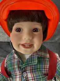 DAVID" DOLL BY Elke Hutchens Fire Chief Hat n toy Danbury Mint In Box & COA  $44.99