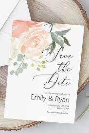 Peach Save The Date Editable Invitation Template Diy Wedding Etsy Engagement Invitation Template Engagement Invitations Wedding Invitation Cards
