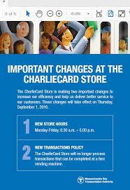 Fares & passes bus, link and express bus charliecard users can choose to upgrade to a mycharlie account with a charliecard. Changes At The Charlie Card Store Tripps Of Massachusetts