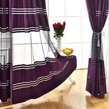 purple striped sheer voile tulle window