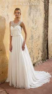 Style 88039 Sleeveless A Line Gown With Beaded Blouson Bodice A Line Gown Wedding Dresses Lace Wedding Dresses