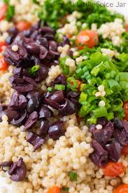 Whisk mustard and remaining olive oil into remaining dressing. Mediterranean Pearl Couscous Salad Little Spice Jar