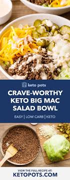 Big mac in a bowl recipe. Crave Worthy Keto Big Mac Salad Big Mac In A Bowl Keto Pots