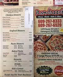 Maybe you would like to learn more about one of these? Online Menu Of Randazzo Italian Cuisine Pizzeria Restaurant Hainesport New Jersey 08036 Zmenu