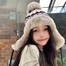 Amazon.com: Women Teens Coldproof Knitted Trapper Hat with Thick Faux Fur  Lining, Winter Furry Ushanka Earflap Cap Beanie Windproof Warm Cycling Ski  Hunting Hat with Ear Flap Black : Clothing, Shoes &