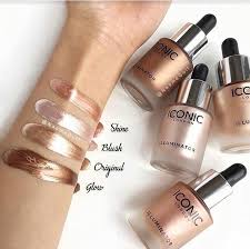 هايلايت ايكونيك السائله درجات الألوان ا Shine لمعة ورديه اللون لتعطي نهايه صدفيه ا Blush لمعة خوخيه Pinterest Makeup Makeup Cosmetics Makeup Brands