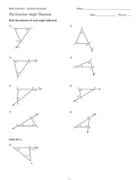 This result has become one of the most famous theorems of mathematics and is known as the four color theorem. Triangle Exterior Angle Theorem Worksheet