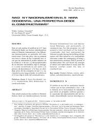 NACIÓN Y NACIONALISMO EN EL SÁHARA OCCIDENTAL: UNA PERSPECTIVA DESDE EL  CONSTRUCTIVISMO