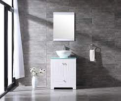 24 vanity cabinet with sink. China 24 Bathroom Cabinet Pvc Vanity Ceramic Vessel Sink Glass Top W Mirror Set White Bathroom Furniture China Bathroom Vanity Unit Bathroom Furniture