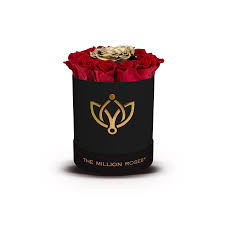 They are more than a business, they are family. Red Gold Mini Roses Basic Black Box Flower Logo The Million Roses