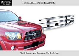 One bitchin' trd sport hood scoop (even if it isn't functional). Amazon Com Aps Compatible With 2005 2011 Tacoma Trd Sport Stainless Scoop Billet Grille S18 C10566t Automotive