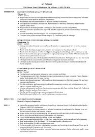 Quality engineer resume template (text format). Customer Quality Engineer Resume Samples Velvet Jobs