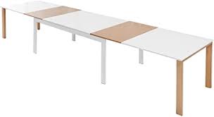 ✅ browse our daily deals for even more savings! Continental Extendible Xxl Design Dining Table 180 420 Cm Matt White Oak Extendible Solid Wood With Inserts Table Amazon De Home Kitchen