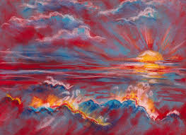 Completely free and completely online. Sea Sunset Abstract Colorful Landscape Pastel By Elena Sysoeva