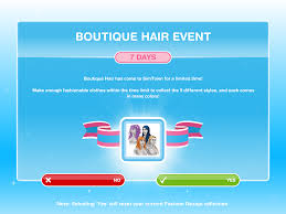 The playstation 2 version of the sims 2: Simsfreeplay Sims Freeplay Boutique Hair Event