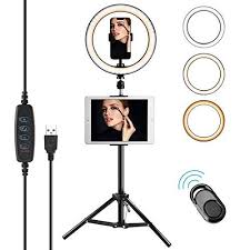Compatible For Ipad 10 Ring Light With Tripod Stand Phone Holder Jackyled Selfie Ring Light For Live Stream Dimmable Led Ring Light With Ipad Holder For Yout In 2020 Selfie