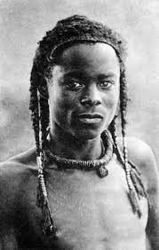 Africa Portrait Of A Young Man With Braided Hair Congo Ca 1920 1940 Scanned Postcard African Beauty African People African Hairstyles