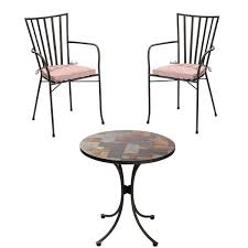 Buy stunning mosaic and marble garden furniture sets from jack's garden store with free delivery and 5* customer service. Tile Mosaic 2 Seater Patio Bistro Set 90cm Round Slasto Table 2 Chairs