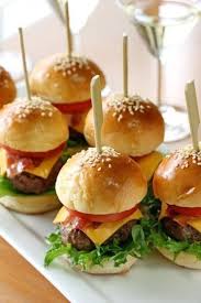 Mini American Cheeseburger With Pickle 45 Pieces Per Tray Mini Hamburgers Mini Burgers Food