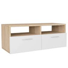 Tv unterschrank weiß eiche seleno. Vidaxl Tv Schrank Spanplatte 95 X 35 X 36 Cm Eiche Und Weiss Vidaxl De