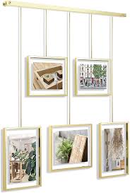 Amazon Com Umbra 1013426 221 Exhibit Picture Frame Gallery Set Adjustable Collage Display For 5 Photos Prints Artwork More Holds Two 4 X 6 Inch And Three 5 X 7 Inch Images Normal Brass Umbra hang it picture frame and wall decor set for photos, 26x60, white. umbra 1013426 221 exhibit picture frame gallery set adjustable collage display for 5 photos prints artwork more holds two 4 x 6 inch and three