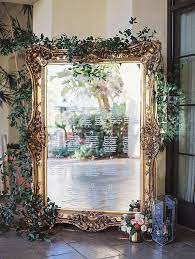 Vintage Gold Framed Mirror Wedding Seating Chart Ideas Emmalovesweddings