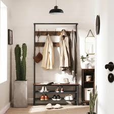 Bienvenue sur notre site, spécialiste des meubles modernes et design pour la maison et le jardin ! Vasagle Vestiaire De Style Industriel Porte Manteau Meuble D Entree Avec Etagere A Chaussures 9 Crochets Multifonction Armature Metallique Stable Brun Rustique Par Songmics Hsr47bx Vintage Black