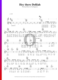 Check spelling or type a new query. Hey There Delilah Sheet Music Piano Voice Guitar Pdf Download Streaming Oktav