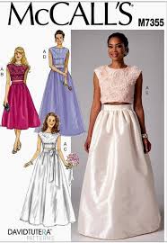 Formal Skirt And Top Pattern Wedding Gowns Pattern Mccall S Sewing Pattern 7355 Prom Dress Pattern Formal Skirt And Top Gown Pattern