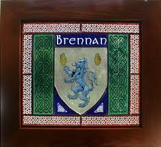 Family crest stained glass stock illustration. Heraldry Family Crests De Danann Glass
