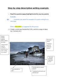 Complete exam past paper walk through. Aqa Language Paper 1 Section B Step By Step Writing To Describe Example Teaching Resources